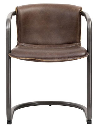 Silla con brazos Qatif de piel Silla con brazos Qatif de piel