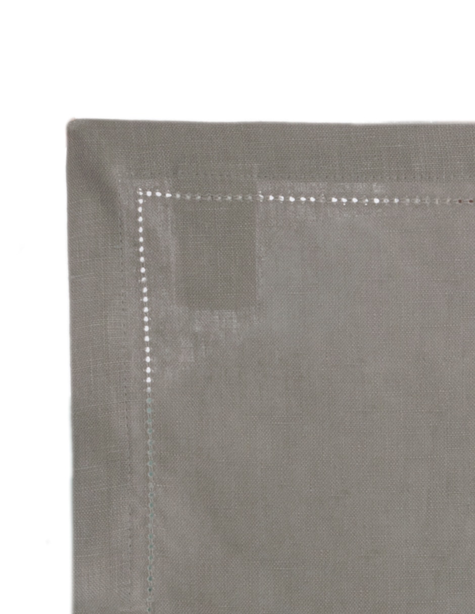 Mantel individual rectangular de lino Bacalar