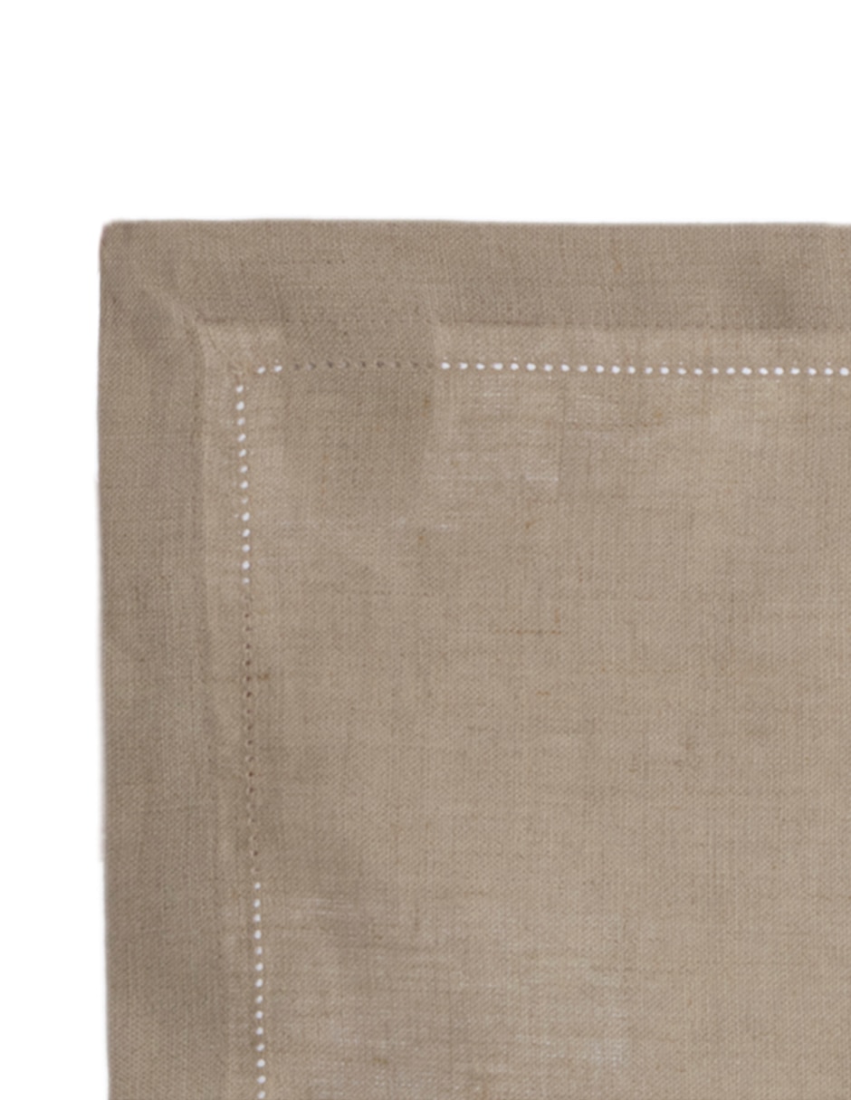 Mantel individual rectangular de lino Bacalar 4