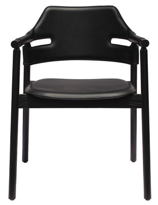 Silla con brazos Xaviera de piel