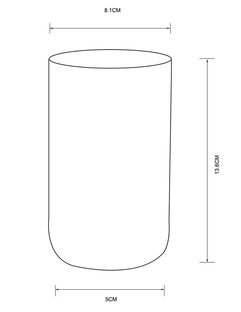 Vaso Dupuis Mila de vidrio