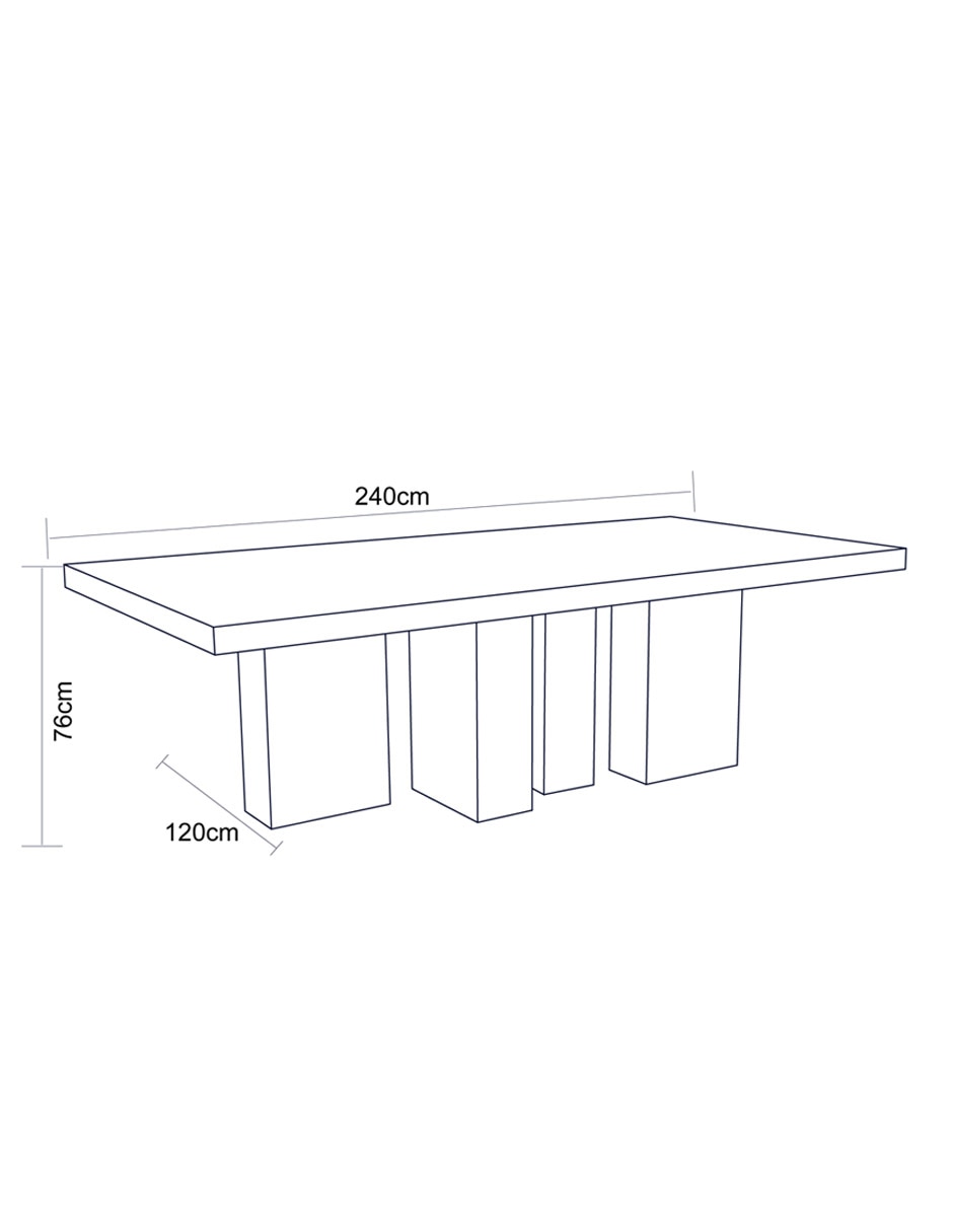 Mesa armable Cora de madera encino 6