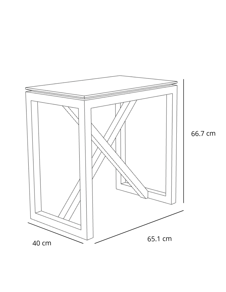 Mesa lateral citlalli de mármol 5
