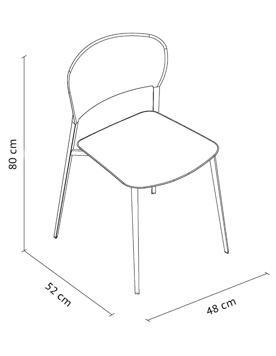 Silla Felicia de piel