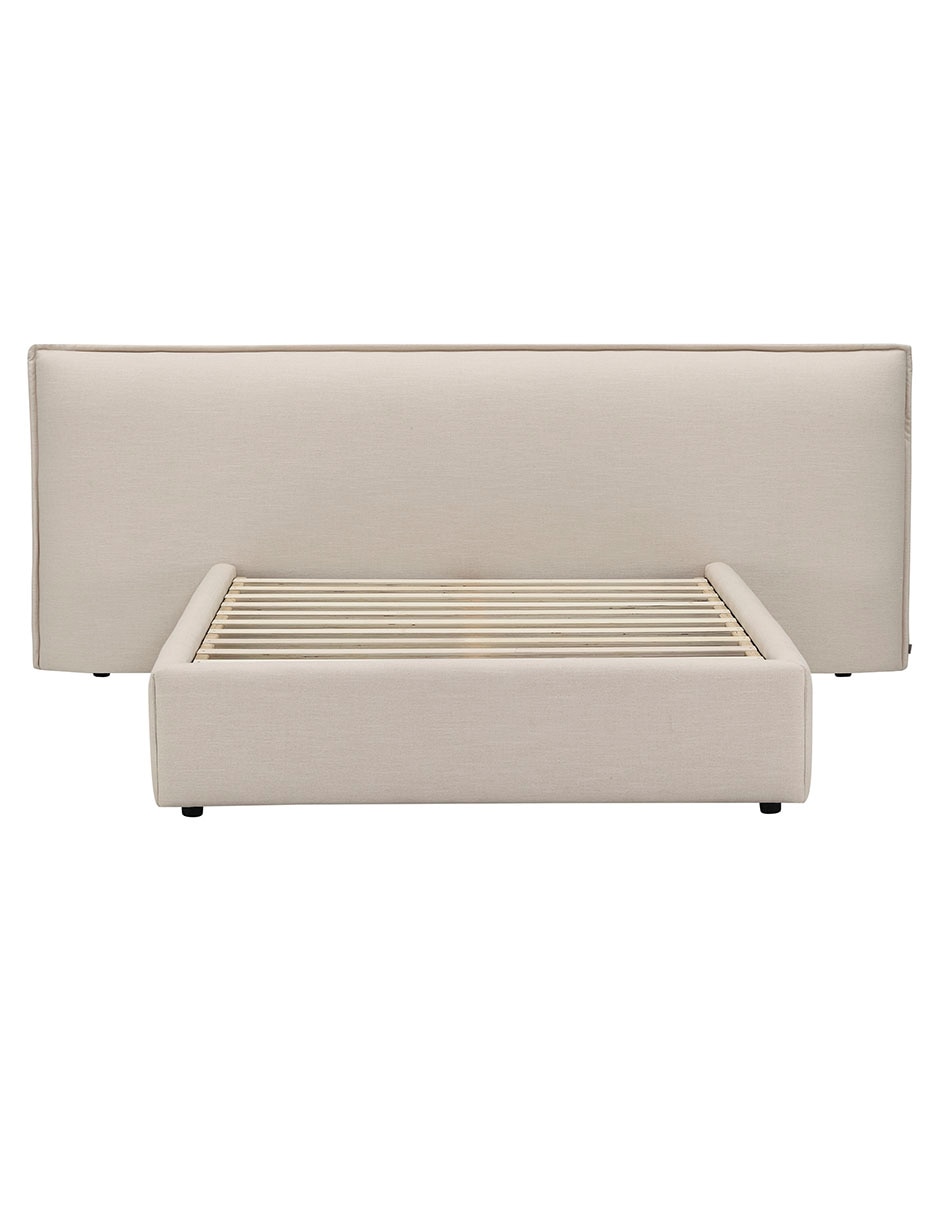 Cama Lorea de madera queen size 1