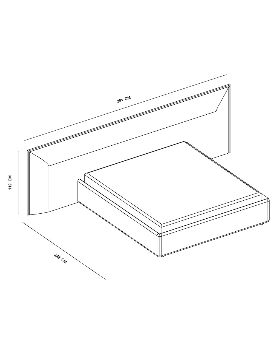 Cama Lorea de madera queen size 9