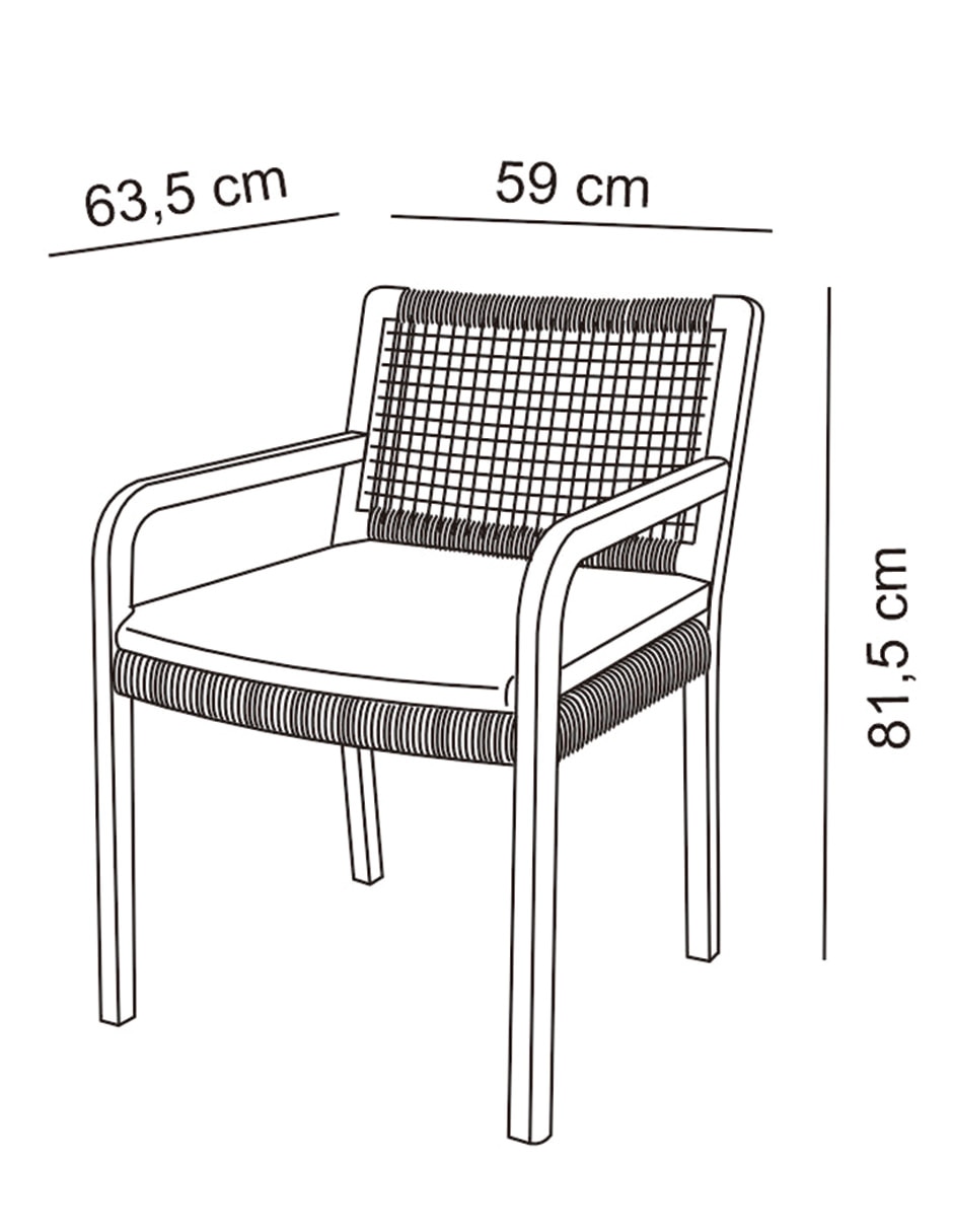 Silla de madera teka 5