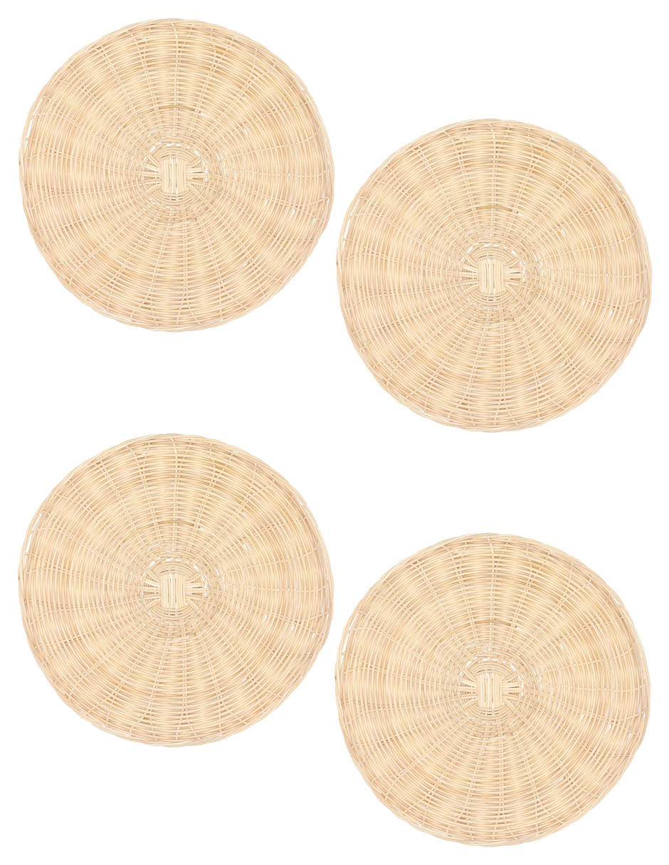 Set mantel individual redondo de fibras naturales 1