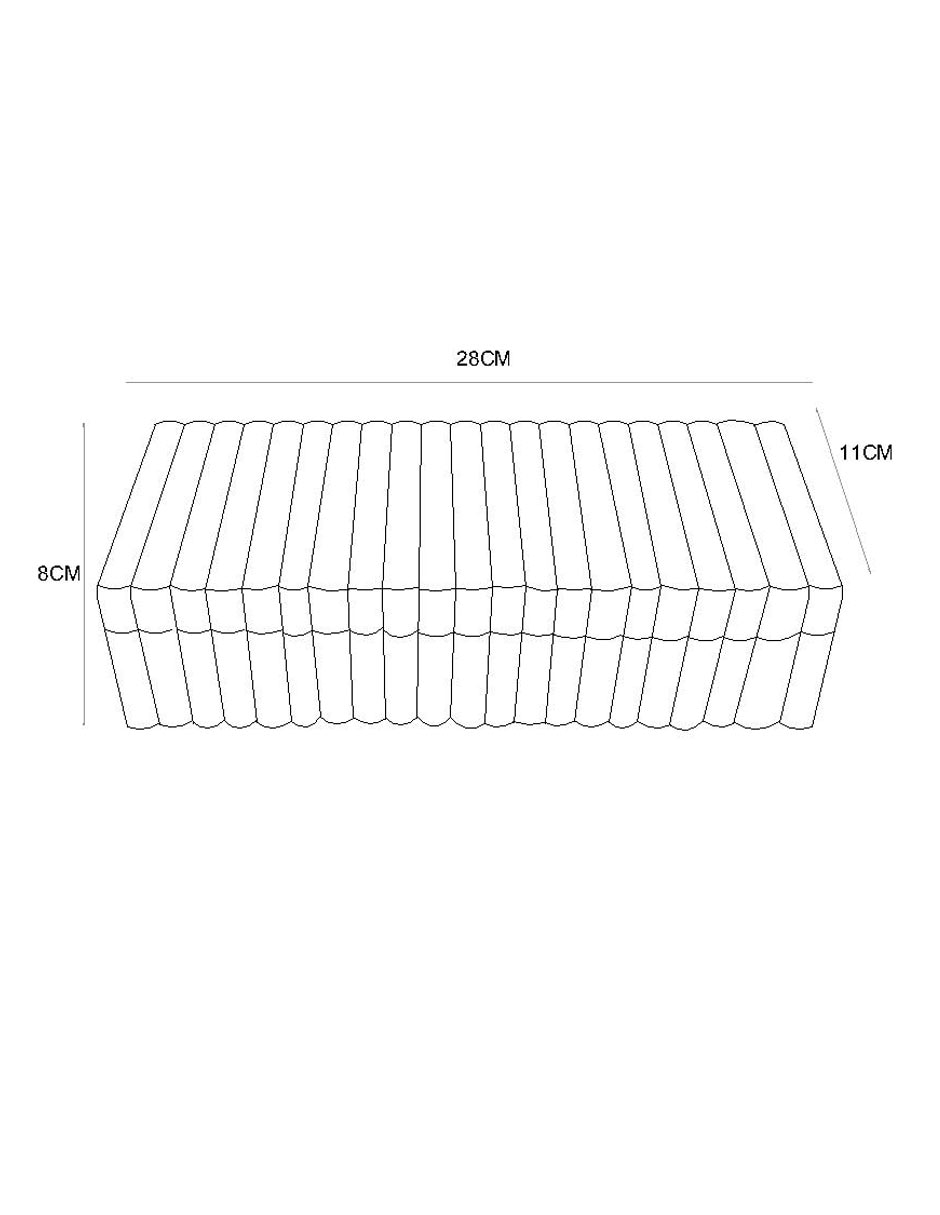 Caja decorativa Hueso rectangular