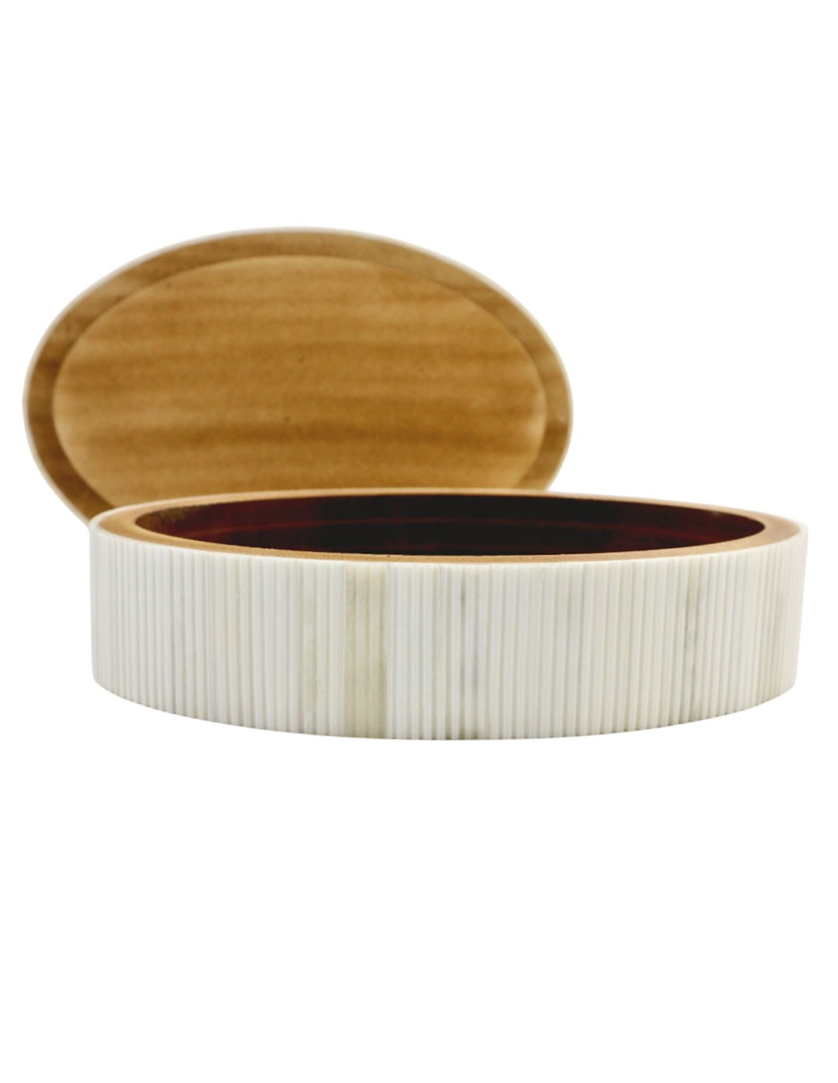 Caja decorativa Hueso ovalada 5
