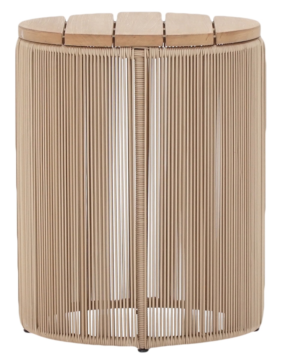 Mesa lateral armable de madera teca 1