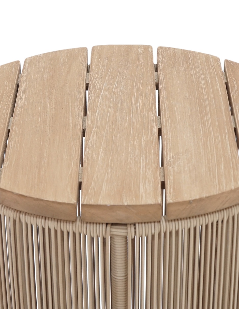 Mesa lateral armable de madera teca Mesa lateral armable de madera teca