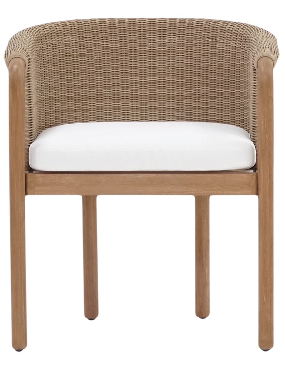 Silla con brazos Xime de madera teca