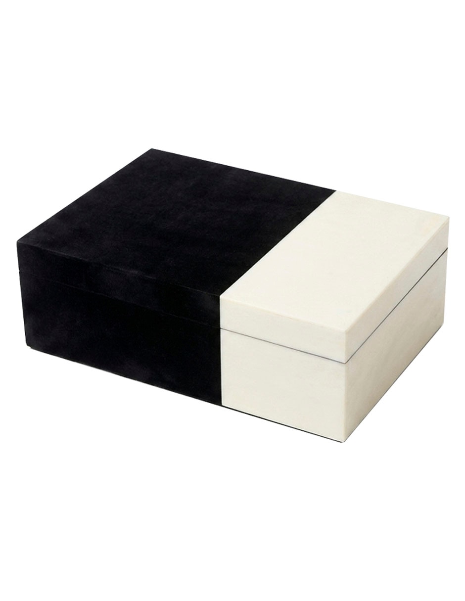 CAJA DECORATIVA BLANCO Y NEGRO CAJA DECORATIVA BLANCO Y NEGRO