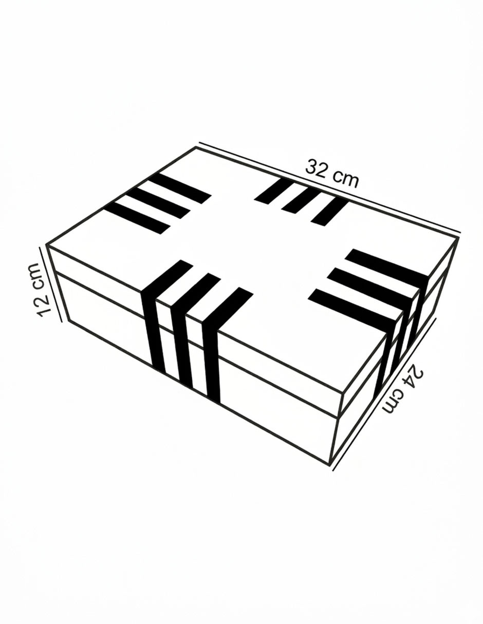 CAJA DECORATIVA RAYAS NEGRAS MAD 3