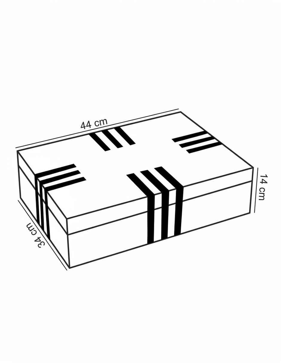 CAJA DECORATIVA RAYAS NEGRAS MAD