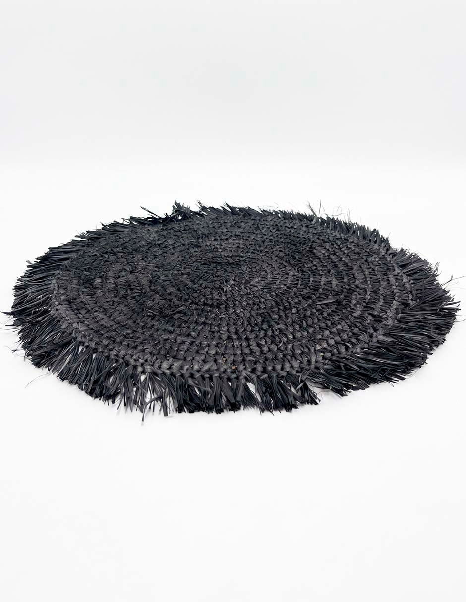 Set mantel individual redondo de fibras naturales Sharon 2
