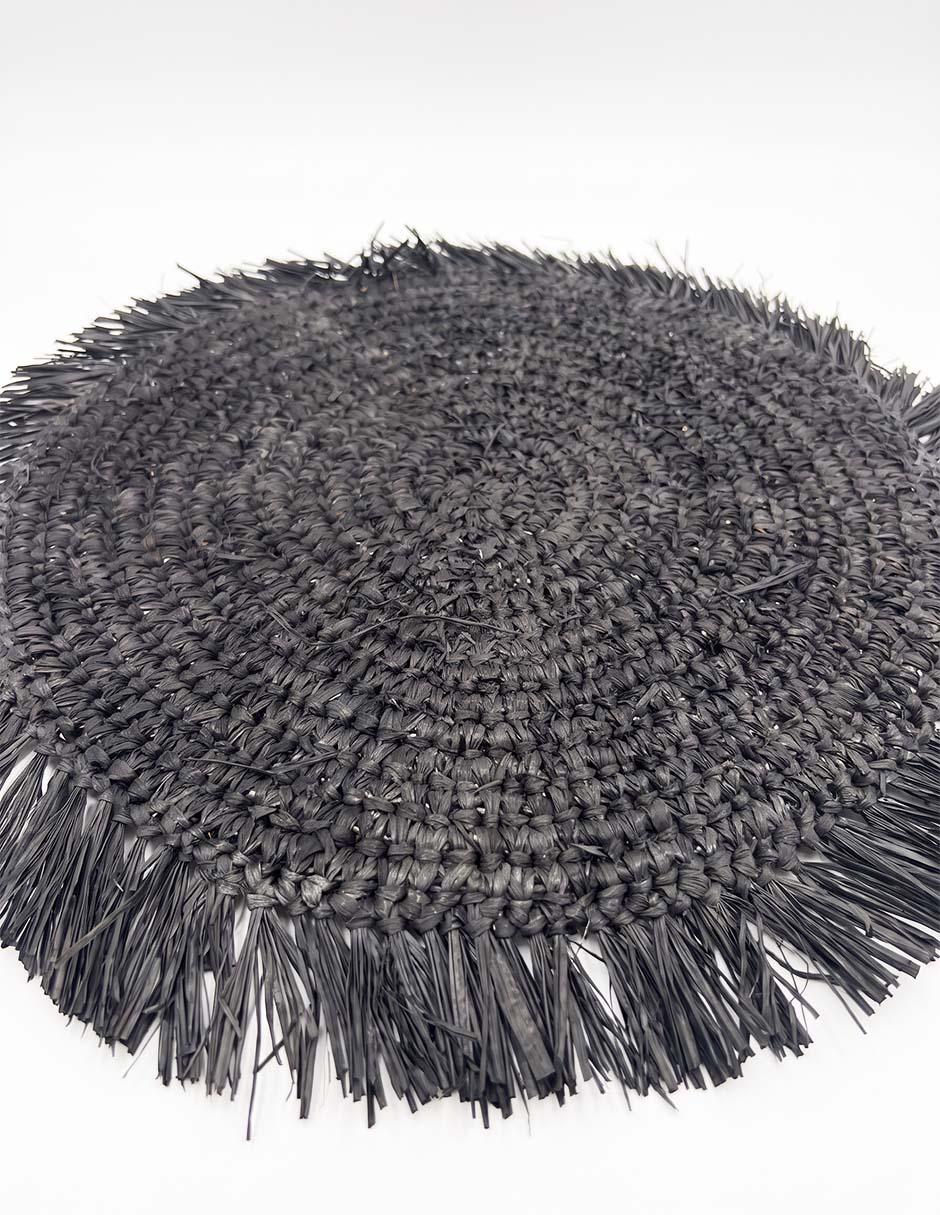 Set mantel individual redondo de fibras naturales Sharon 3
