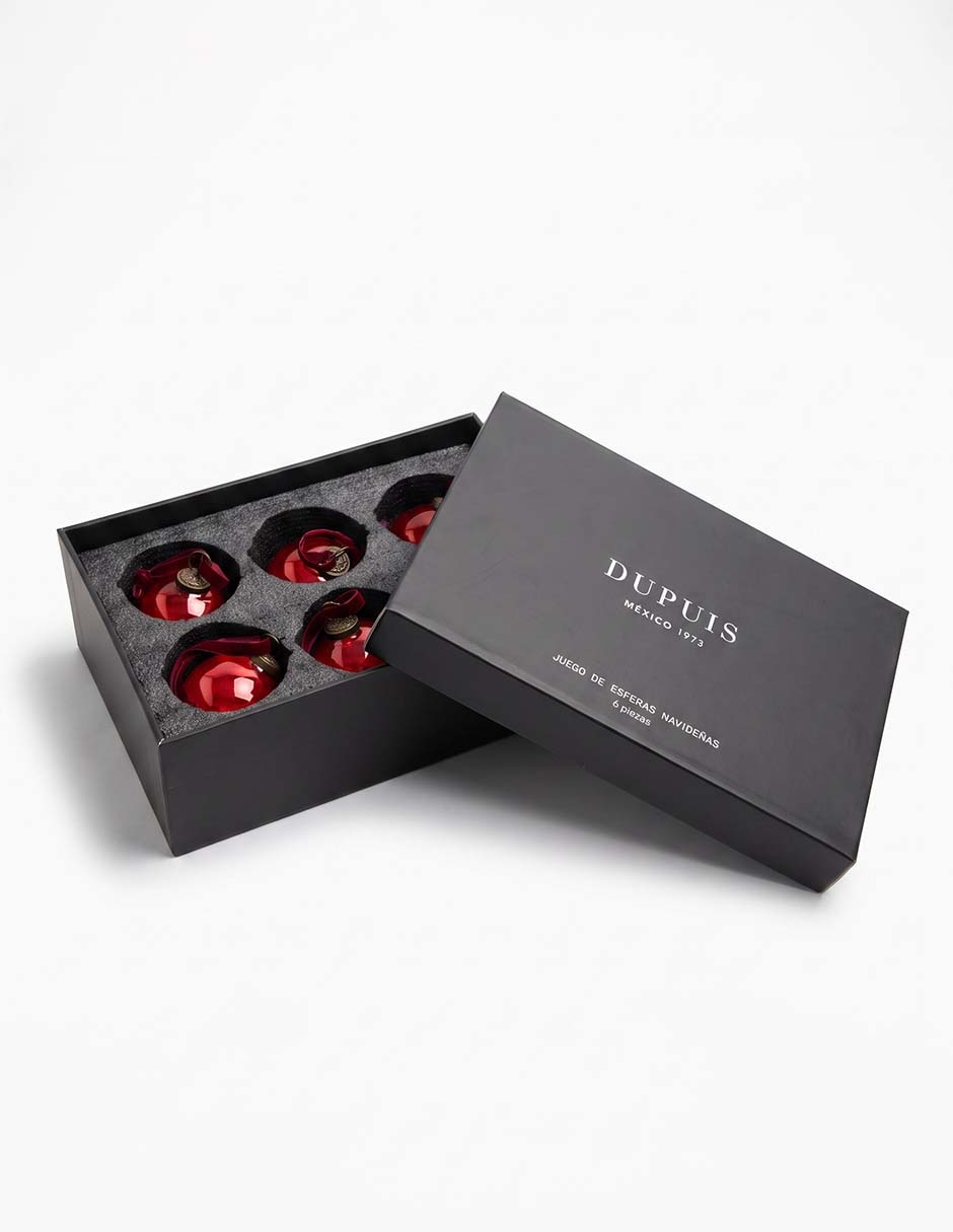 Set esfera navideña con 6 piezas