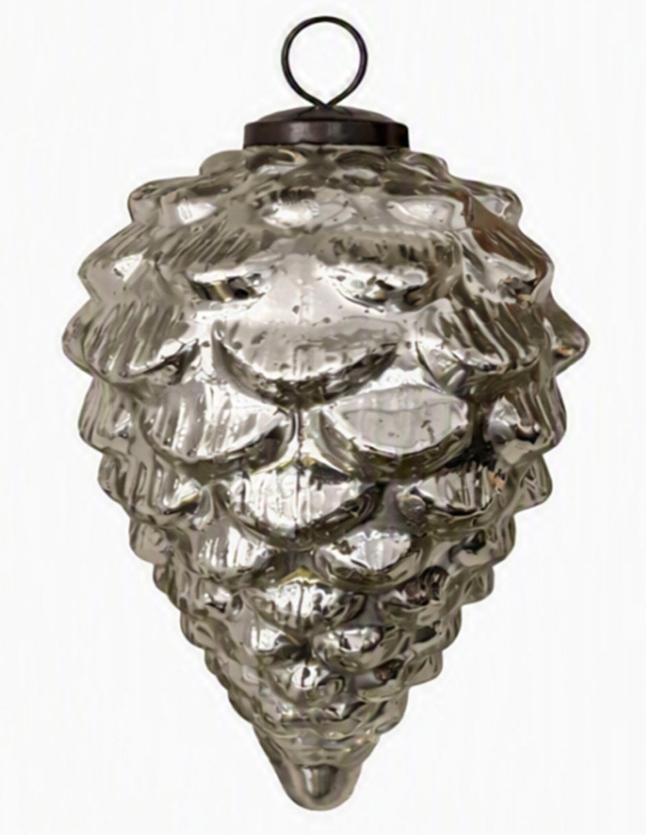 Ornamento navidad piña glassy 1