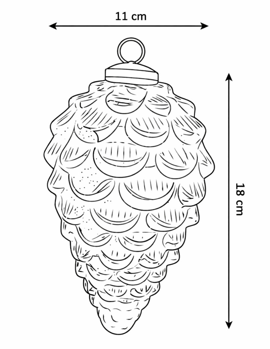 Ornamento navidad piña glassy 4